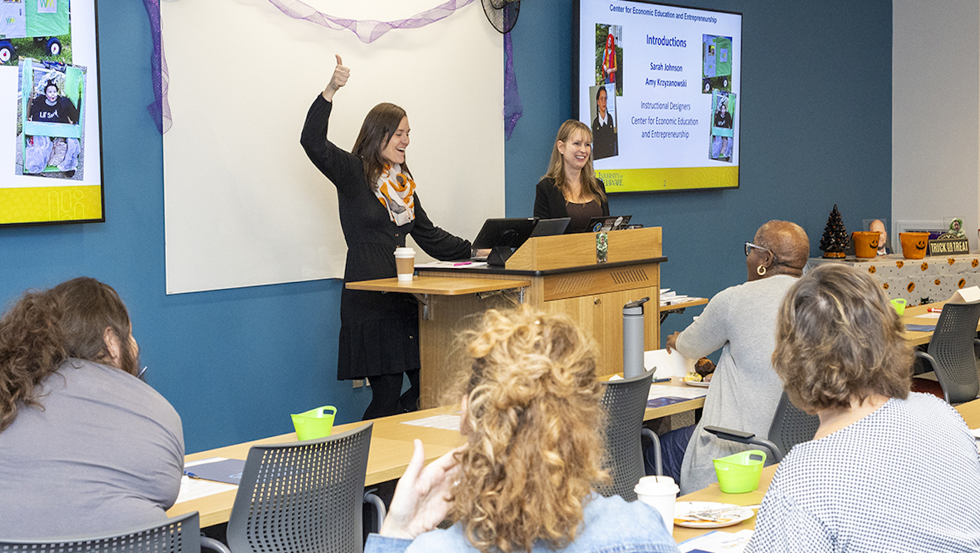 Sarah Johnson and Amy Krzyzanowski are CEEE's new instructional designers.