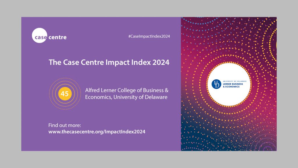 Image announcing Lerner College's Case Centre Ranking