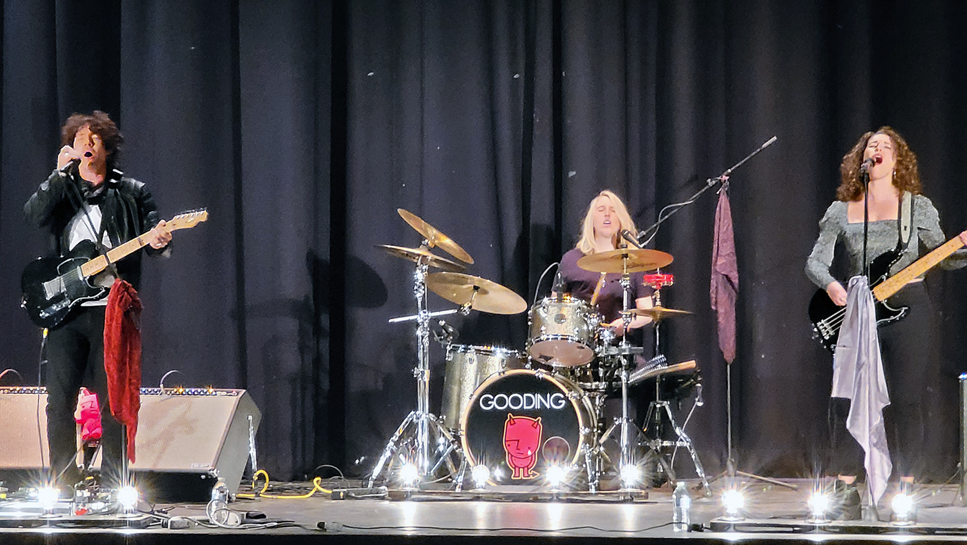 Rock band Gooding performing at Funding the Future's Financial Literacy Tour Concord High School Concert