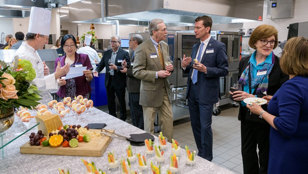 Vita Nova Renovation Celebration held to thank everyone involved in the extensive front and back of house renovations to the Vita Nova main kitchen, demonstration kitchen, and bistro.
