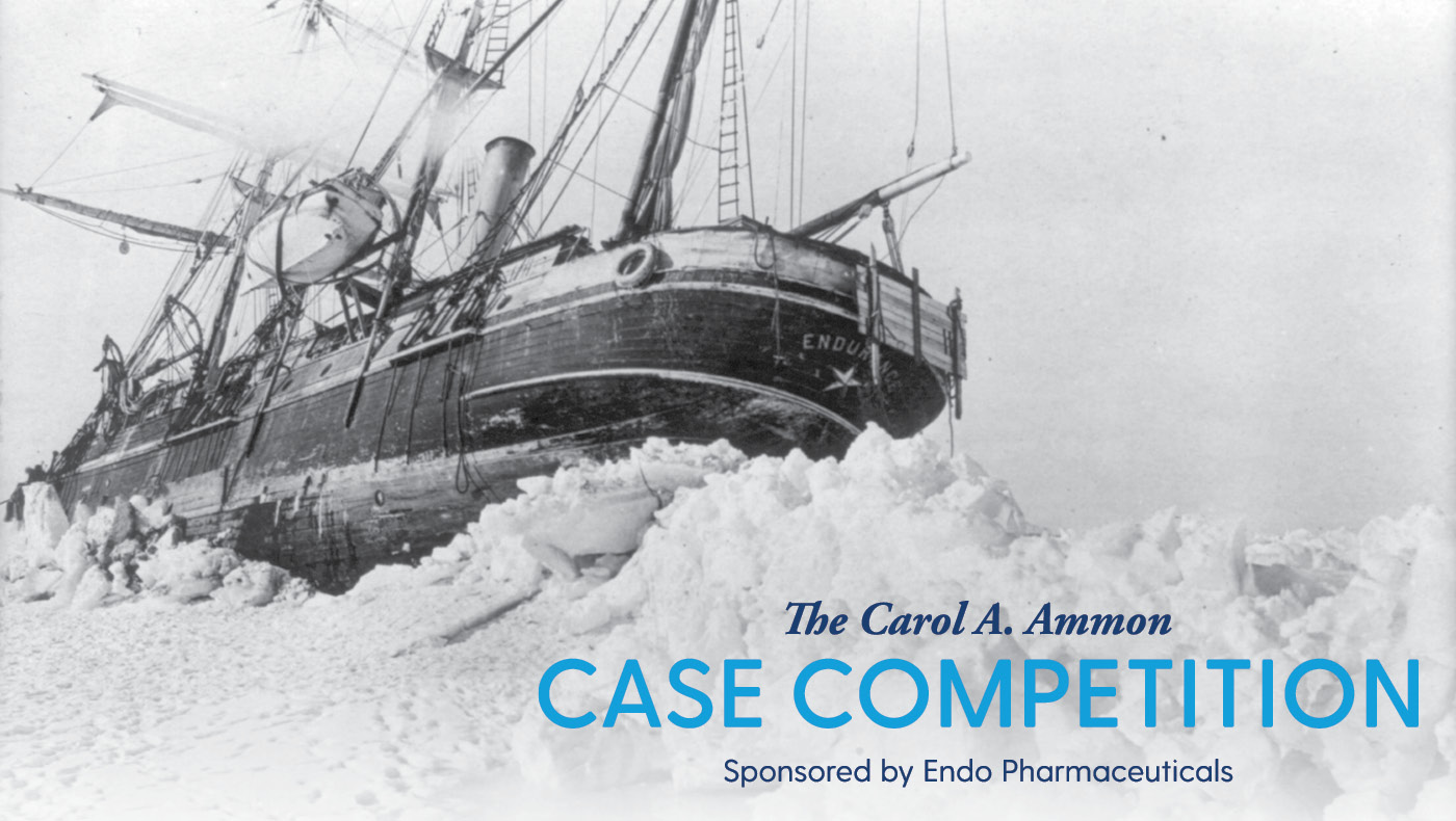 This year’s Carol A. Ammon Case Competition focused on the 1914 Imperial Expedition of Ernest Shackleton and his crew on the Endurance.