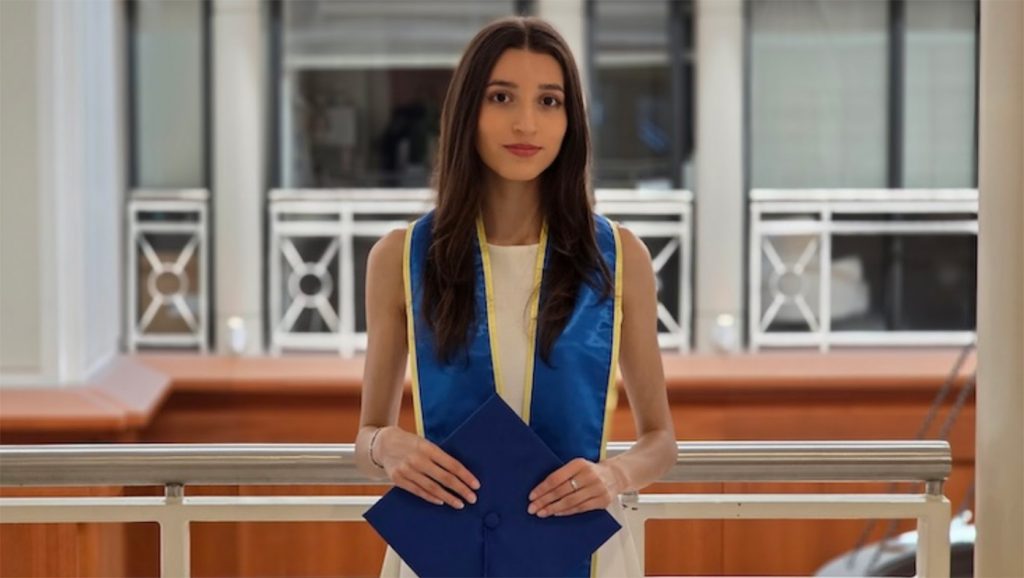 Antonia Vazquez grad photo in Lerner Hall
