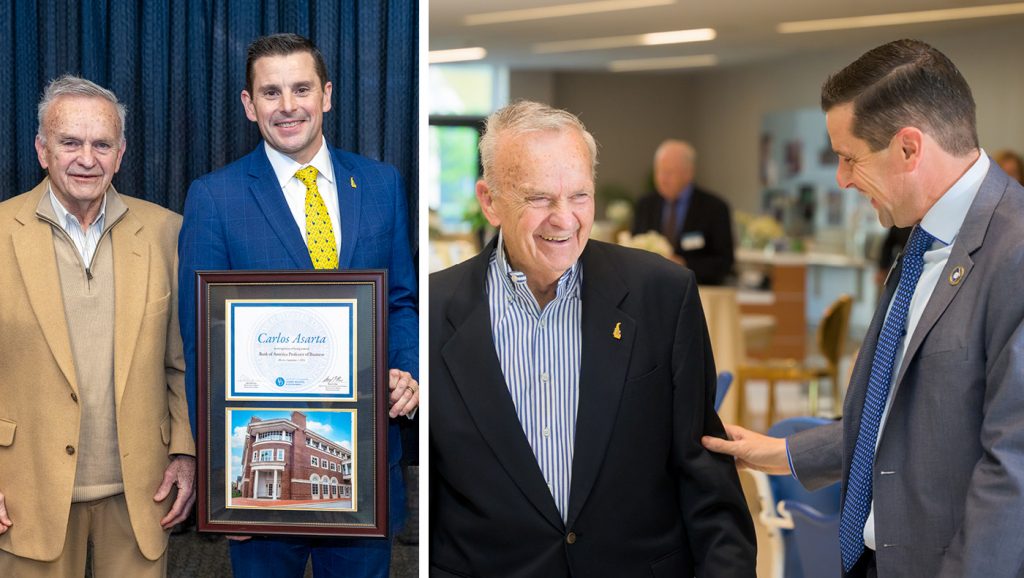 Carlos Asarta and Jim O'Neill, successor and founder of UD's CEEE