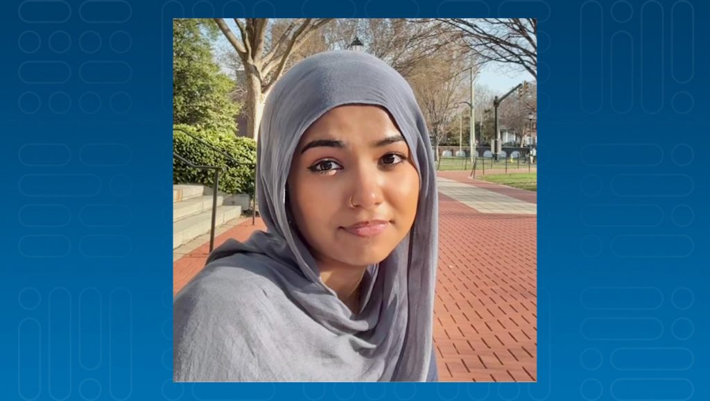 Nazifa Khondaker photo on UD campus