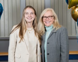Pictured (l to r) Leah Walter, Class of 2025, economics and finance double major and Kelly Wellborn, president of Cypress Capital Management LLC.
