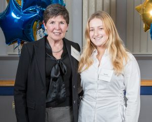 Pictured (l to r) Linda Farquhar, founder and CEO of entreDonovan and entreDonovan Wholesale and Ella Kolln, Class of 2023, marketing and operations management double major.