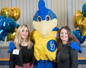 Pictured (l to r) Mackenzie Lally, Class of 2023, marketing major and Tammy Good, business partner at Barrett Business Services.