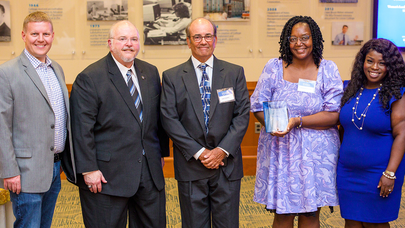 Lerner alumni at awards banquet